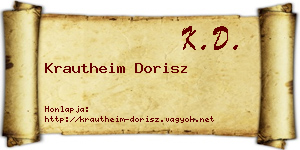 Krautheim Dorisz névjegykártya
